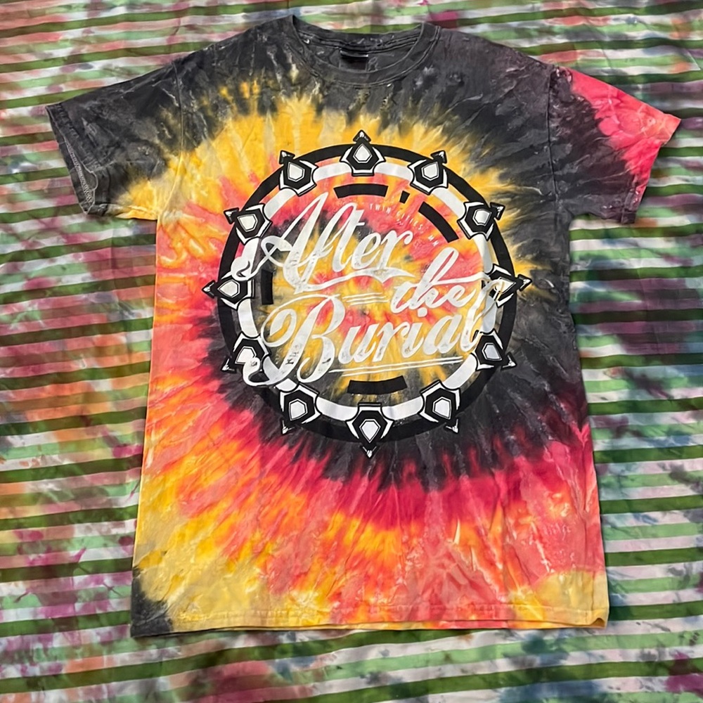 After the burial tie dye band tee